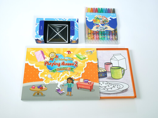 3D -Färbung: House II spielen (Küchenpaket)? 3D -Färbung - House II (Küchenpaket) importierte Original -Grundschule für Grundschule importiert