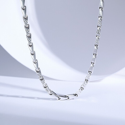 Saturday Fortune (ZLF) PT950 platinum necklace men's melon seed chain platinum simple and elegant chain for boyfriend 13.93g 59cm