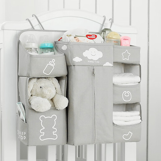 Crib Storage Hanging Bag Crib Aufbewahrungsbeutel Hängende Beutel Nachtwindel Aufbewahrung Neugeborenes Nachtbeutel Avocado Green (normaler Stil - normaler Haken)
