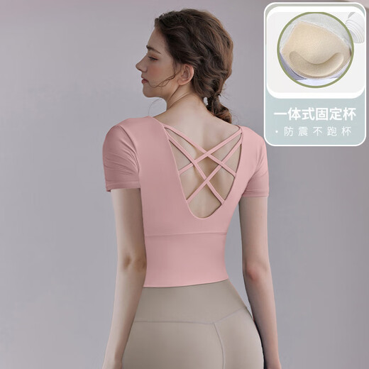 LULULMCCTN nude fitness yoga clothes women's sports tops Pilates professional training with chest pads quick-drying running tights for women black long XL