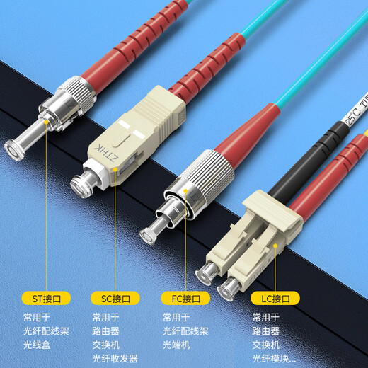 Zhongtian Hengke 10G multi-mode fiber jumper lc-lc 1 meter OM3 dual-core pigtail cable Telecom grade low smoke halogen-free LSZH bending resistant fiber optic equipment special jumper ZT-L101