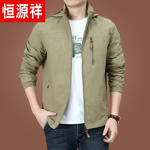 
Hengyuanxiang Outdoor Men's Jacket Autumn and Winter 2025 New Middle-aged Men's Autumn Clothes Plus Fleece Jacket Men's Spring and Autumn Thick 9898 Dark Blue Style Plus Fleece 2XL