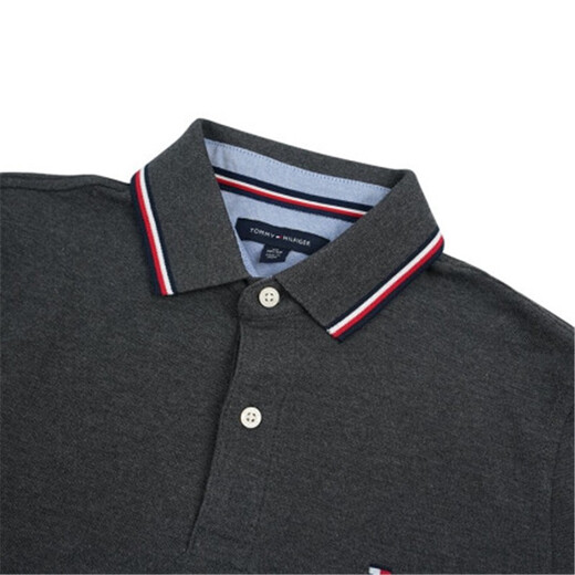 Tommy Hilfiger Tommy Men's Clothing New European and American Colord Colord Casual Slim Men's Short à manches courtes 673/670/691 Pink L (environ 90 kg)
