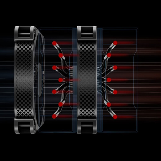 乔思伯 (JONSBO) HX7280 双塔CPU散热器（7热管/标配3把风扇/PWM智能温控/不档内存/暴力熊硅脂）