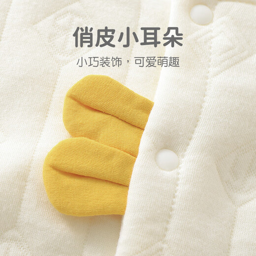 优奇婴儿连体衣保暖春秋款夹棉秋装新生儿衣服宝宝外出哈衣加厚秋冬季