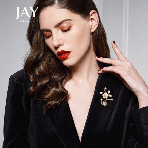 Jay Gongmei Brooch Women's Pin Flower Corsage Accessories Birthday Gift for Elder Mothers and Mother-in-law