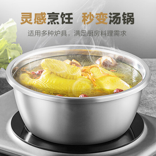 Member Store No. 1 thickened multifunctional 304 stainless steel kitchen sink 24/26/28cm three-piece set and basin seasoning basin