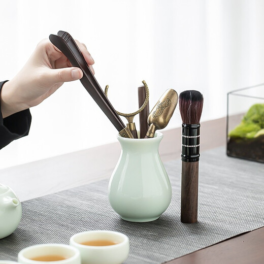 SUSHI CERAMICS Jade Jade Kung Fu Tea Set Three-Cai Covered Bowl Teapot Tea Wash Tea Can Six Gentlemen Large Set Gift Box J0470