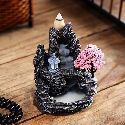 Mewai (incense burner) reverse flow incense tower incense creative ornaments aromatherapy household reverse flow incense grains toilet deodorizing incense 55 grains + road to wealth mixed fragrance