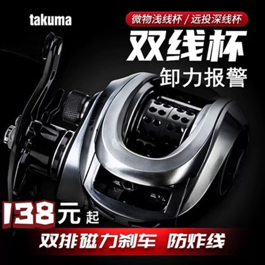 塔酷马水滴轮远投防炸深浅双线杯超轻微物泛用打黑金属路亚轮P1+679加强 P1双线杯版（微物+泛用线杯） 左手轮