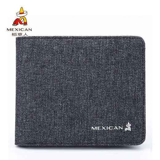 Кошелек чудесного кошелька Scarecrow Men's Youth New Oxford Clate Soft Card Сумка B Стиль Black (Oxford Cloth Inner Linting)