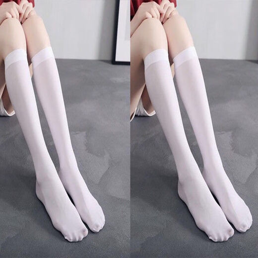
3-12-year-old children's socks thin little girl summer stockings over the knee half socks for women's middle socks Korean style striped elementary school students cute Japanese fashionable girls socks 2 pairs [white] [stools] over the knee style