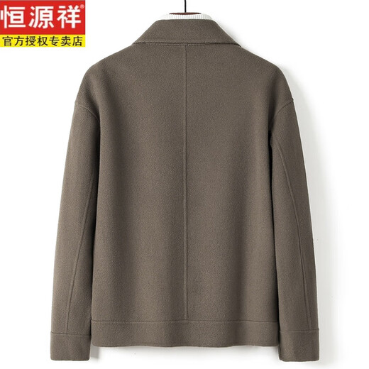 Hengyuanxiang chaqueta de hombres de lana de doble cara 2024 otoño e invierno corta holla pura chaqueta lana de lana casual de lana de moda