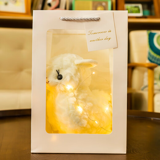 Yu Senyi Super mignon Lamb Doll en peluche Toy mouton Doll Doll Pollow Giver's Birthday Gird Girl Blanc 45 cm