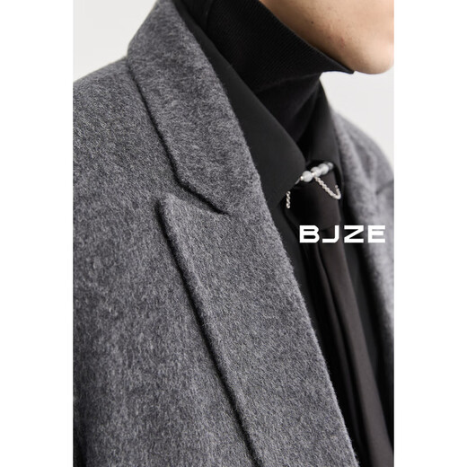 
Earl Dowel Goose-in-Line Full Wool Double-Side Wool Coat 100% Men's Long Over-Knee Warm Jacket 2024 Autumn and Winter New Style Black (plus removable-Goose-In-Line) M (170)
