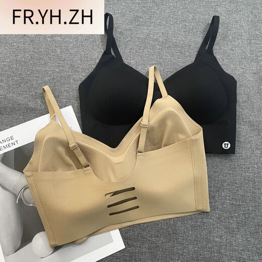FR.YH.ZH Fengzhixin 862 fixed one-cup underwear, small chest push-up, beautiful back tube top, yoga sports sling, chest wrap, wheat skin, one size fits all, 90-120 Jin Jin is equal to 0.5 kg
