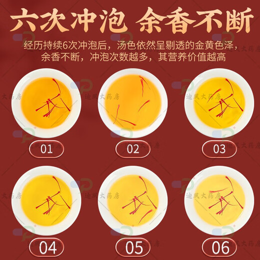 Beijing Tongrentang saffron can be used with the source of Iranian saffron. Tibetan saffron soaked in water to drink health nourishing for men and women. Beitong saffron 1.1g/bottle 5 bottles (stocked)