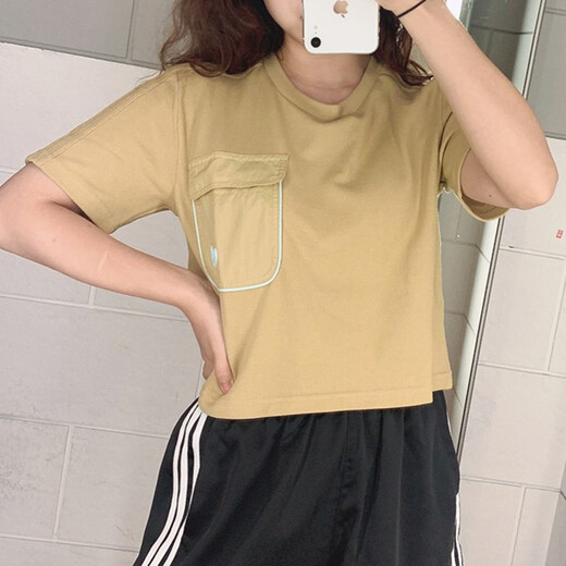 阿迪达斯 （adidas）三叶草短袖女装夏季秋健身训练运动衫跑步透气舒适休闲T恤 H15829 XS