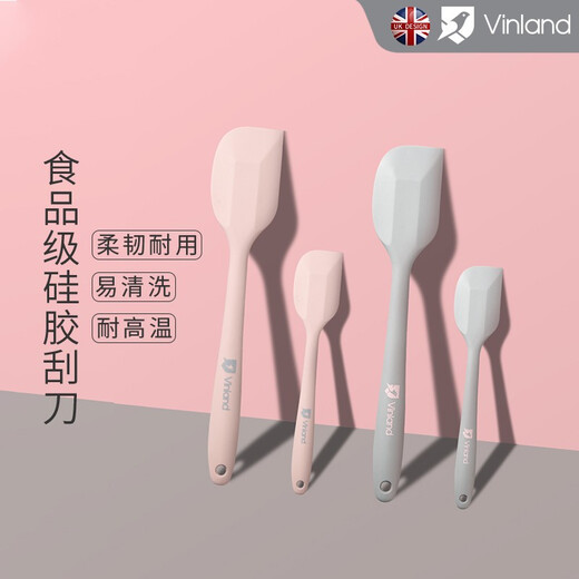 Vinland high temperature resistant integrated silicone spatula baking tool cake butter spatula food supplement mold tool oil brush small gray silicone spatula antibacterial material