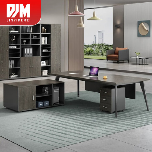 Jingyi Demei Boss Desk Desk Manager Supervisor Desk and Chair Combination Fashion Desk 1.8 Meter Boss Desk