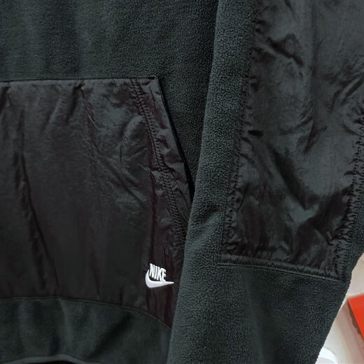 
Nike (NIKE) sweatshirt jacket for men autumn and winter fleece sportswear warm casual round neck pullover top DD4855-010 black XL
