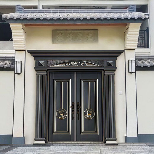 维诺亚别墅大门双开门仿家用入户门农村自建房乡村庭院进户门 款式1 测量详细咨询客服 颜色可