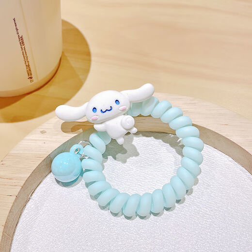 Songchuang Mengyu's new hair band for cute girls and cinnamon dogs, sweet headband, bestie bracelet, small rubber band leather case, 3 pieces (polka dots + small intestine ring + phone cord)