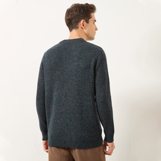 Crocodile shirt autumn and winter new style 100% sheep wool thickened half turtleneck cable warm bottoming sweater men's wool sweater men's floral gray M 170/88A (105c)