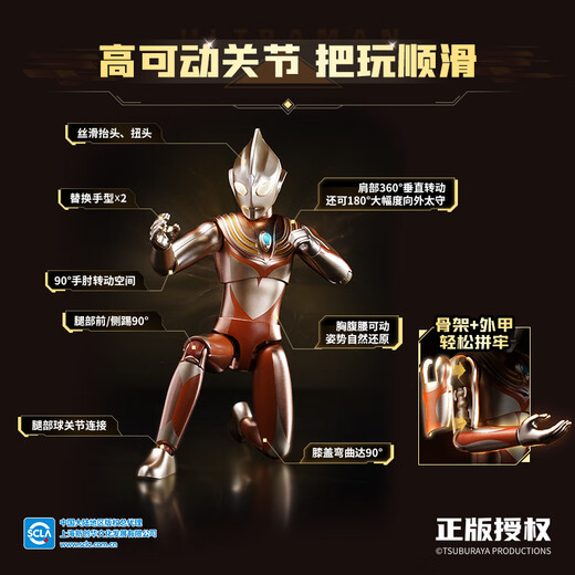 奇妙（keeppley）超可动奥特曼积木人模型金色套装生日礼物男孩 奥特曼限定礼盒