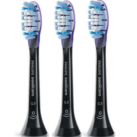 Philips (PHILIPS) electric toothbrush brush head G3 intelligent gum protection brush head HX9053/96 3-pack black suitable for Diamond 7 series, 9 series, AI brush heads