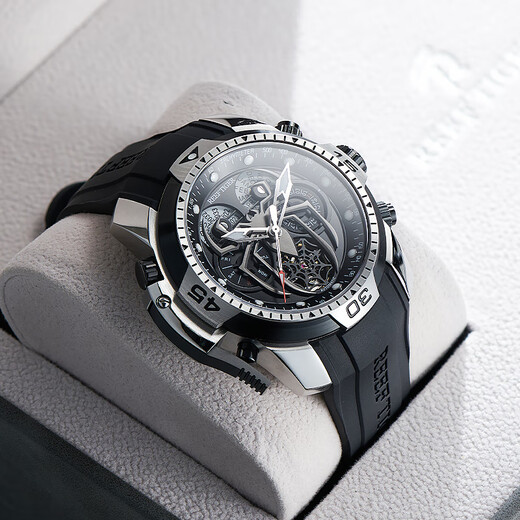 Reef Tiger (Reef Tiger) Watch's Men's 24 New Elly Automatic Hollow Mechanical Watch Spider Luminous imperméable Trendy Fashion Watch RGA3532S Black Spider [Modèle principal]