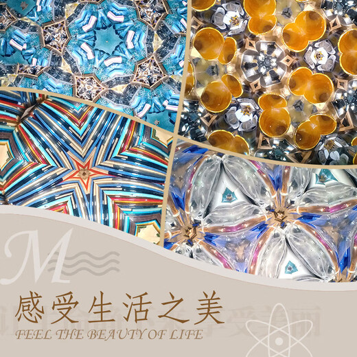 赟娅万花筒玩具科学光学实验万花筒多花瓣放大棱镜创意玩具六一礼物 蝴蝶标本【八花瓣隧道】