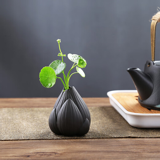 Yuxuan Fingertip Small Tea Pet Purple Clay Purple Creative Clay Vase Mini Zen Small Lotus Shape Flower Ornament Fingertip Small Flower Pot Lotus Purple Clay