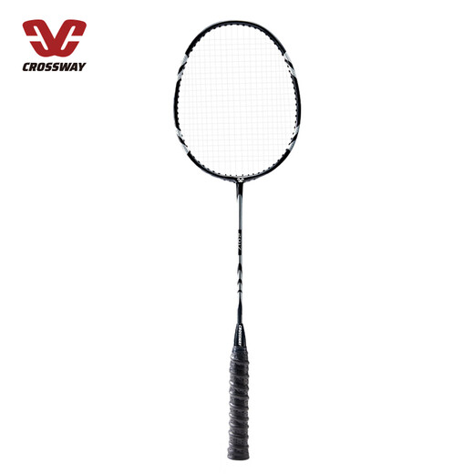 克洛斯威（CROSSWAY）羽毛球拍双拍碳素复合一体拍均衡之刃进攻型全碳纤维超轻单双对拍 [碳素复合新手款]黑色+6球+2手胶