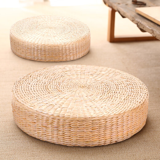 TaTanice futon meditation cushion handmade cattail round meditation cushion tatami cushion 45*45*10cm