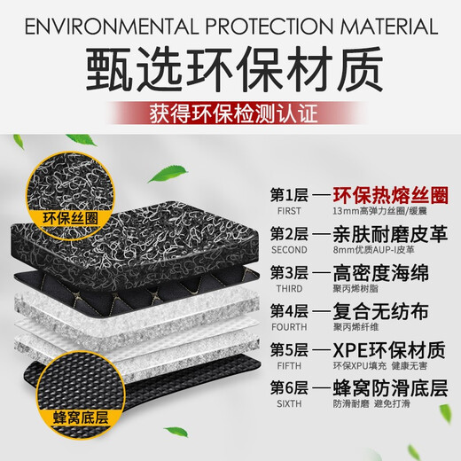 云远适用于标致308脚垫408 508L 301 4008 5008 2008全包围汽车脚垫 黑米+黑灰丝圈（双层经典款） 标致408