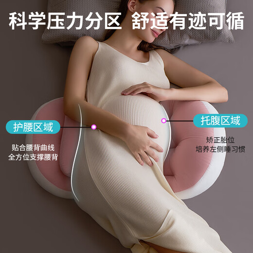 Tomibaby Pregnancy Pillow Waist Support Side Sleeping Pillow U-shaped Side Sleeping Pillow Support U-shaped Side Sleeping Pillow Special Pregnancy Pillow Supplies Doudou Powder