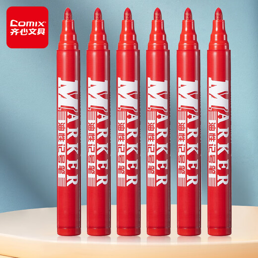 
Comix (Comix) Large Single-Head Scorer/Big Head Pen/Logistics Oil Pen Line 2.0mm/Red 10 pieces/box MK831