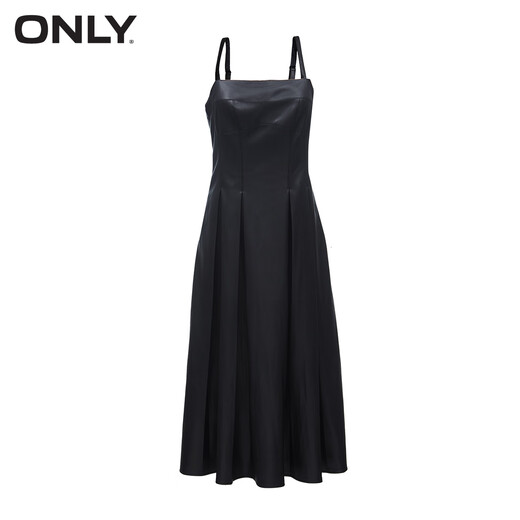 ONLY autumn and winter fashion casual versatile solid color suspender pleated dress for women 12347Y001 H1Z black BLACK L 170/88A