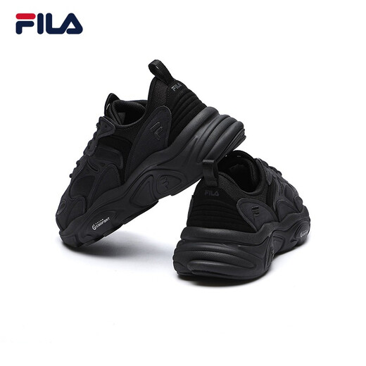 FILA men's shoes dad shoes Mars shoes retro running shoes autumn fashion casual sports shoes black-BK (second generation) 42