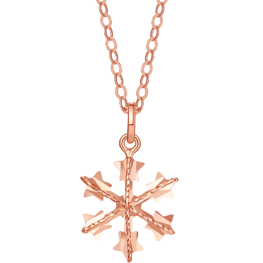 Saturday Fuhong 18K gold necklace for women snowflake gold necklace birthday gift for women C0613400 40+5cm