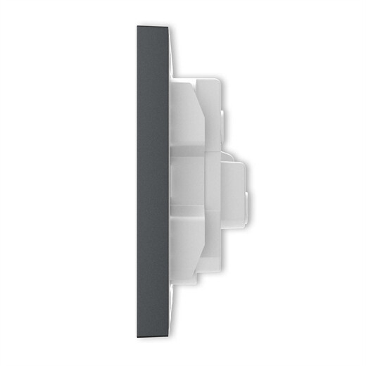 ABB switch socket panel 86 type 10A inclined five-hole socket Yingzhi series gray