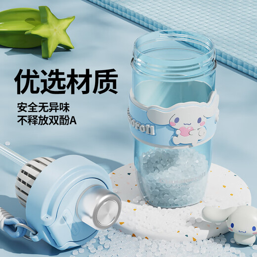 唐易库洛米水杯女学生可爱高颜值带茶隔吸管杯夏季耐高温便携随手杯子 大耳狗【茶漏+杯刷+3D贴】 690ml