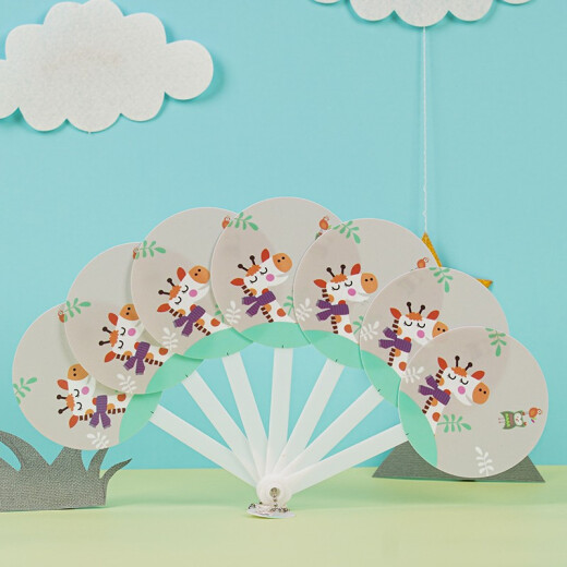 Jiayan hand-cranked fan for summer and cool season, folding fan for baby to cool off, mosquito repellent fan, portable outdoor picnic round fan