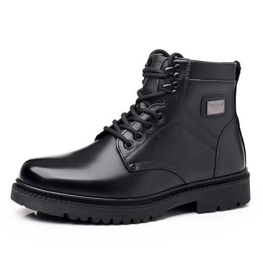 
Xiansheng Yijun Fans use Special Forces Cold-proof Boots 3513 Cruiser Military Hook Men's Cotton Shoes Real Cowhide Men's Boots Wool High-top Special Battle 3519 Black Single Shoes 39