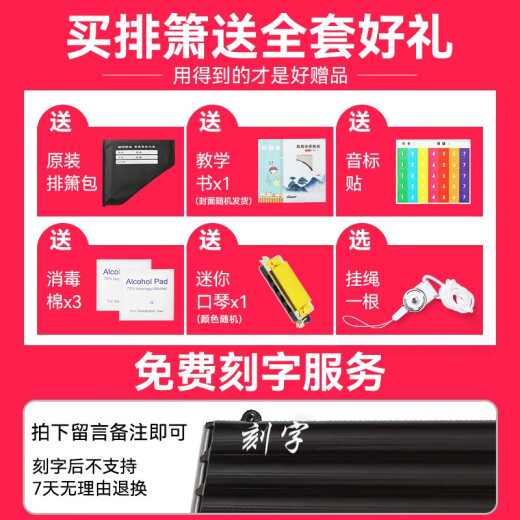 YTK 易学排箫16/18管初学者专业演奏民族乐器儿童小学生入门专用 【新款】16管米棕色+送好礼