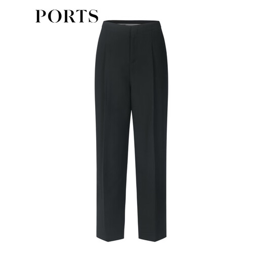 PORTS Women's Autumn and Winter New Sewn Knitted Mid-calf Trousers LL9P031LWW042 Black S (4)