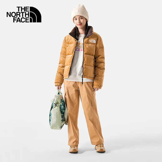 The North Face North Down Jacke Frauen 1992 Nuptse Mode doppelseitige Down Jacke 831J Kok/Khaki XL