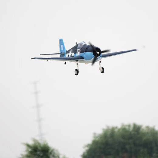 Grand modèle d'avion de la Seconde Guerre mondiale avion télécommandé électrique de la Seconde Guerre mondiale F6F Hellcat 1,27 m EPO comme un vrai avion prêt à voler noir et bleu