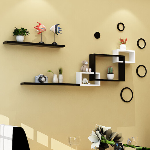 TV wall shelf living room wall storage wall hanging living room restaurant TV background wall decoration wall free package